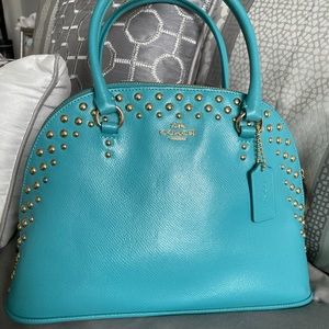 Aqua/Teal Coach Dome Satchel